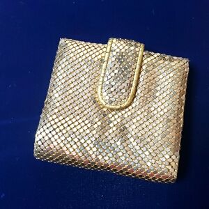 Whiting&Davis Vintage Gold Card Holder/ Coinpurse